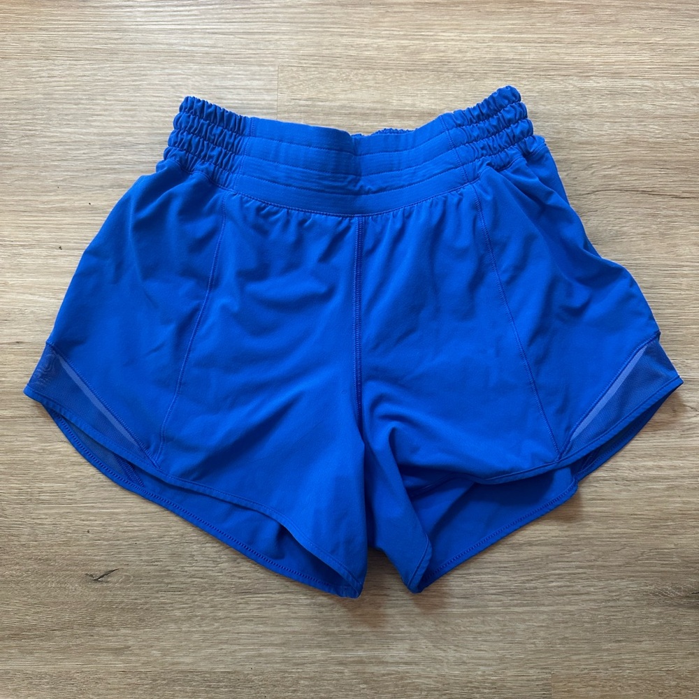 Lululemon HR 4” Hotty HR - Galactic Cobalt Sz 4